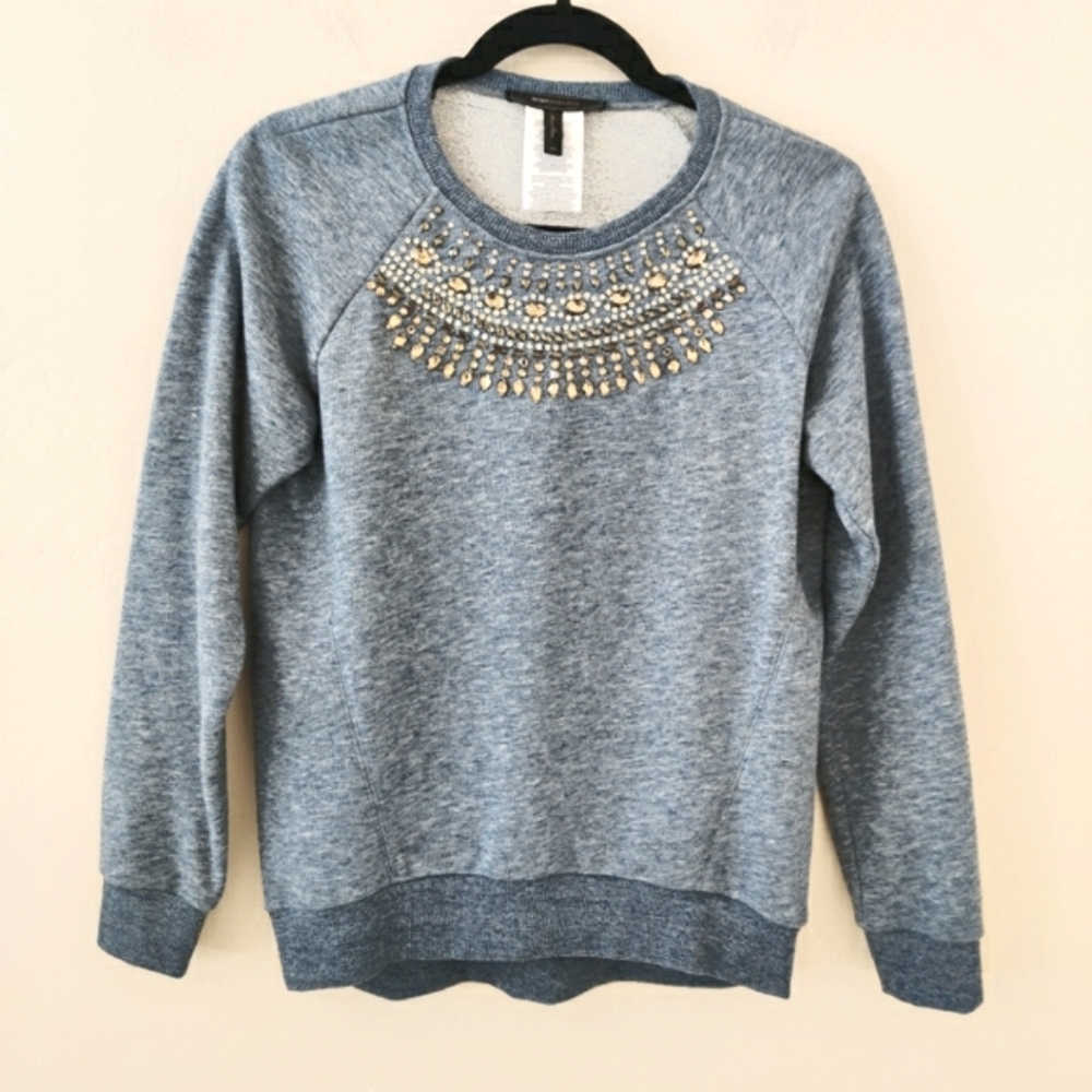 BCBG Maxazria Asten Bead embellished Sweatshirt